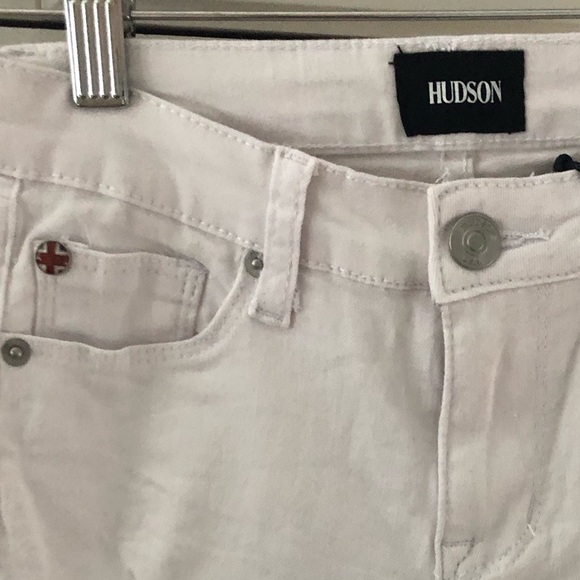 Hudson Kids , White Abyss Ankle Crop Skinny , Distressed Jeans  Kids size 14 - Picture 6 of 12